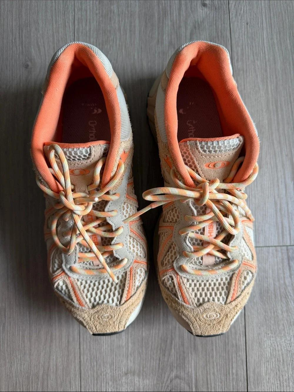 Salomon Sneakers in Beige and Orange